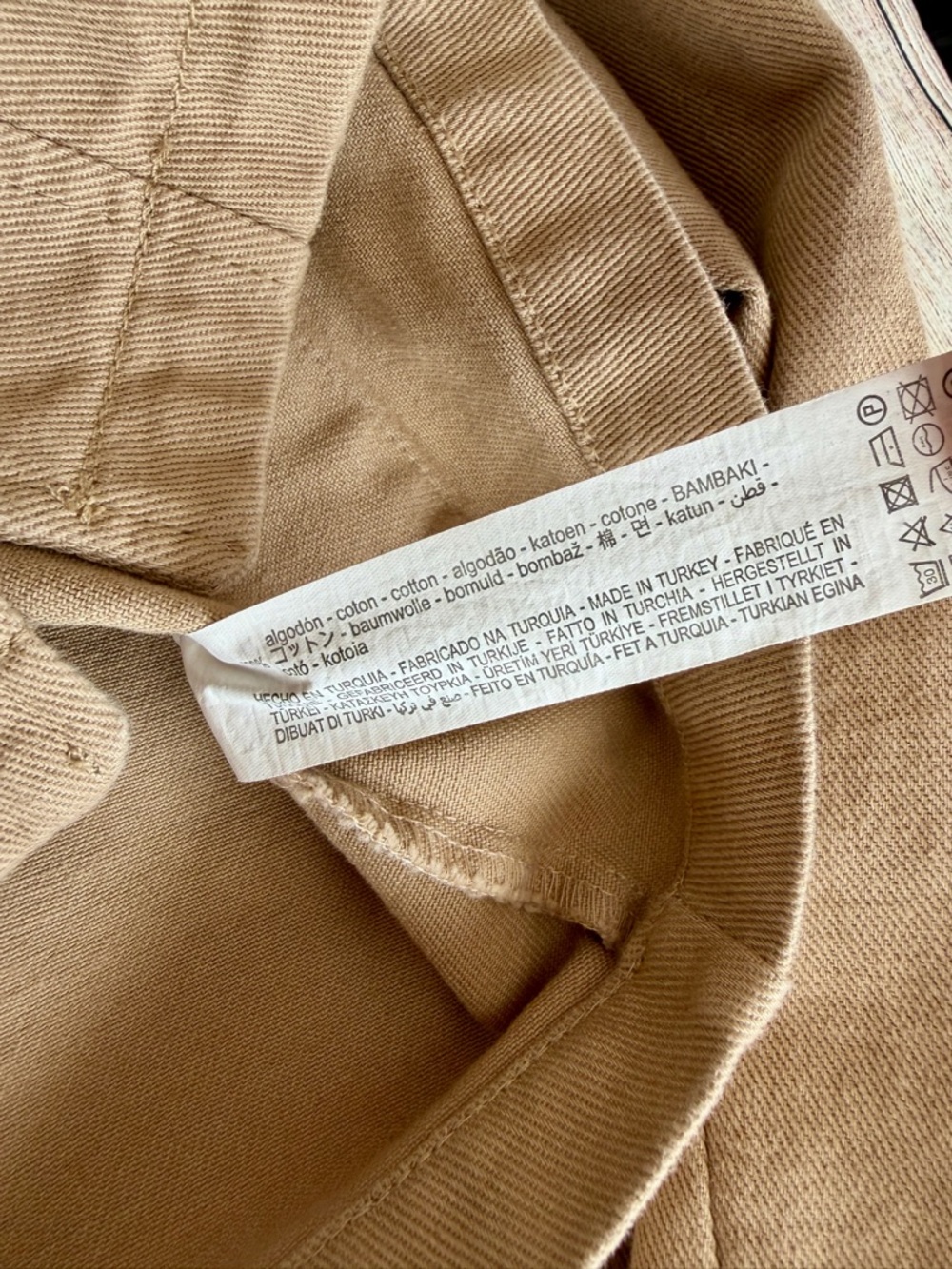 Zara Khaki Tan Cropped Utility Jacket Gold Buttons Women’s S - Picture 14 of 14
